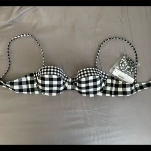 J.Crew Underwire Bikini Top in Mixed Gingham